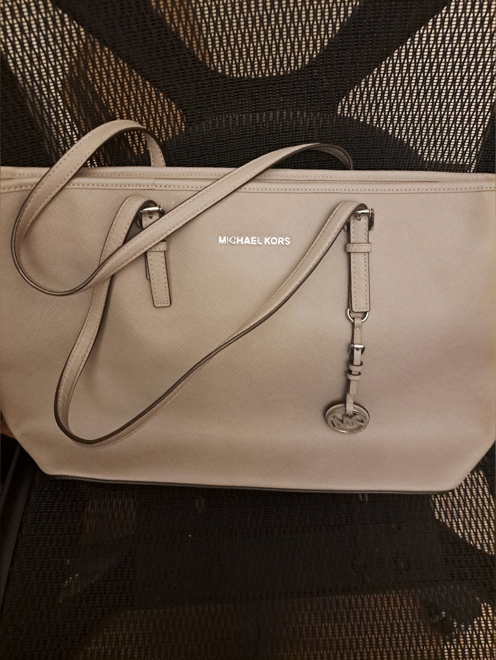 Michael Kors Taupe Tote with Silver Hardware - Picture 2 of 10